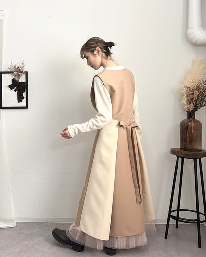 オーラエプロンドレス moca brown
