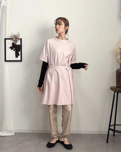 チュニックエプロンドレス dusty pink