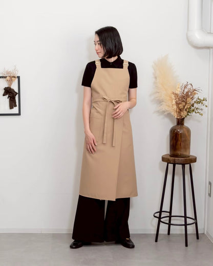 アジャストエプロンドレス moca brown