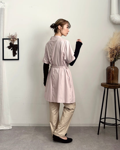 チュニックエプロンドレス dusty pink
