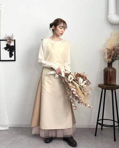 オーラエプロンドレス vanilla beige