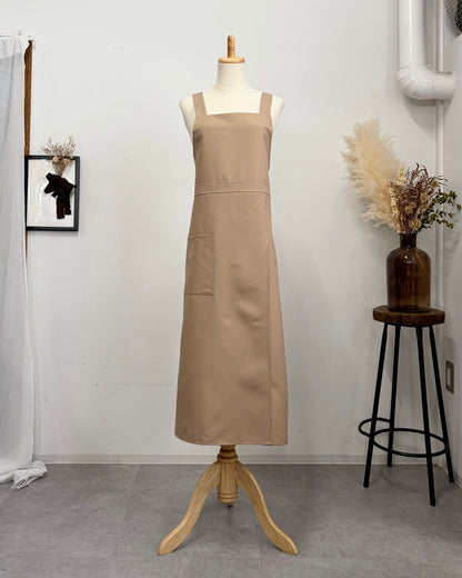 アジャストエプロンドレス moca brown
