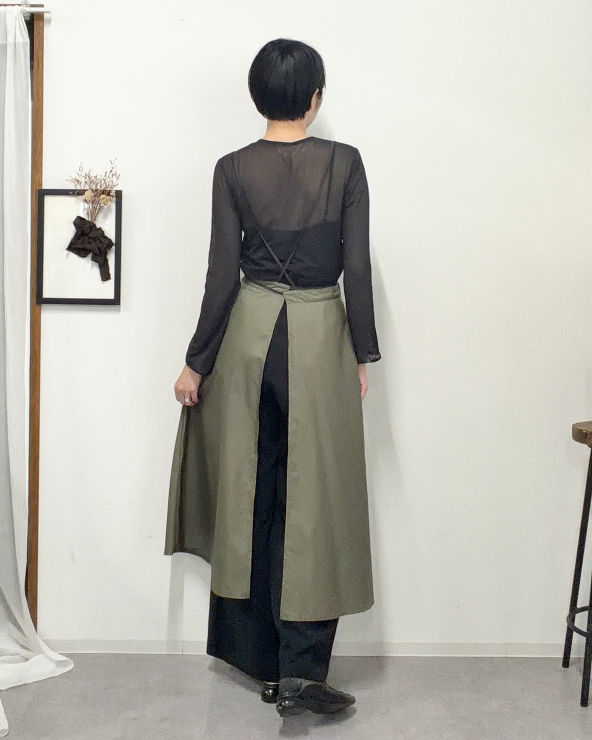 キャミソールエプロンドレス khaki