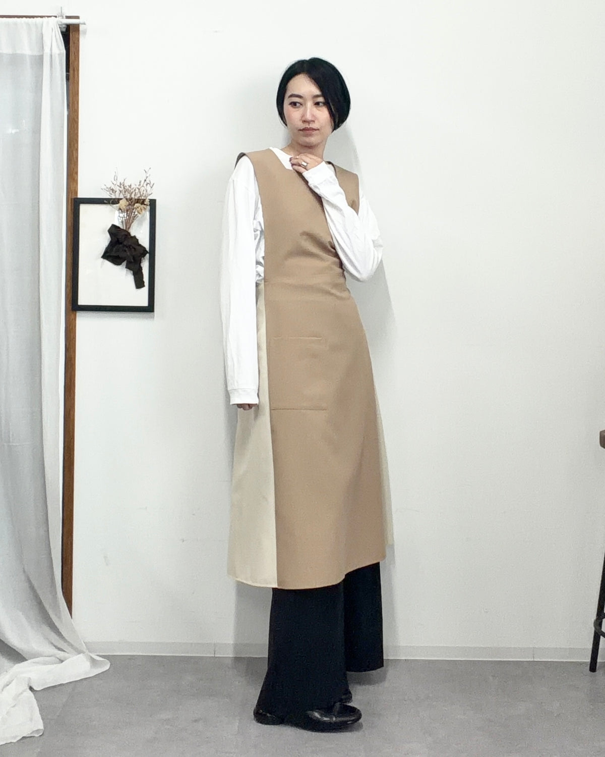 オーラエプロンドレス moca brown