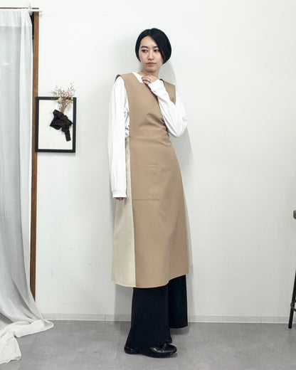 オーラエプロンドレス moca brown