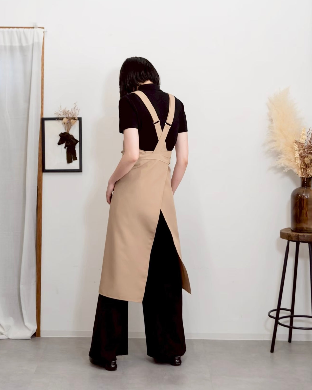 アジャストエプロンドレス moca brown