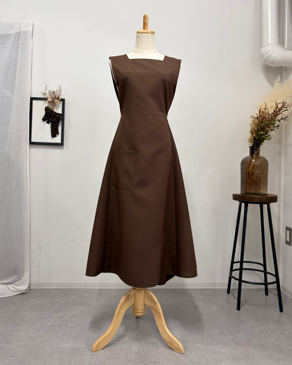 オーラエプロンドレス dark brown