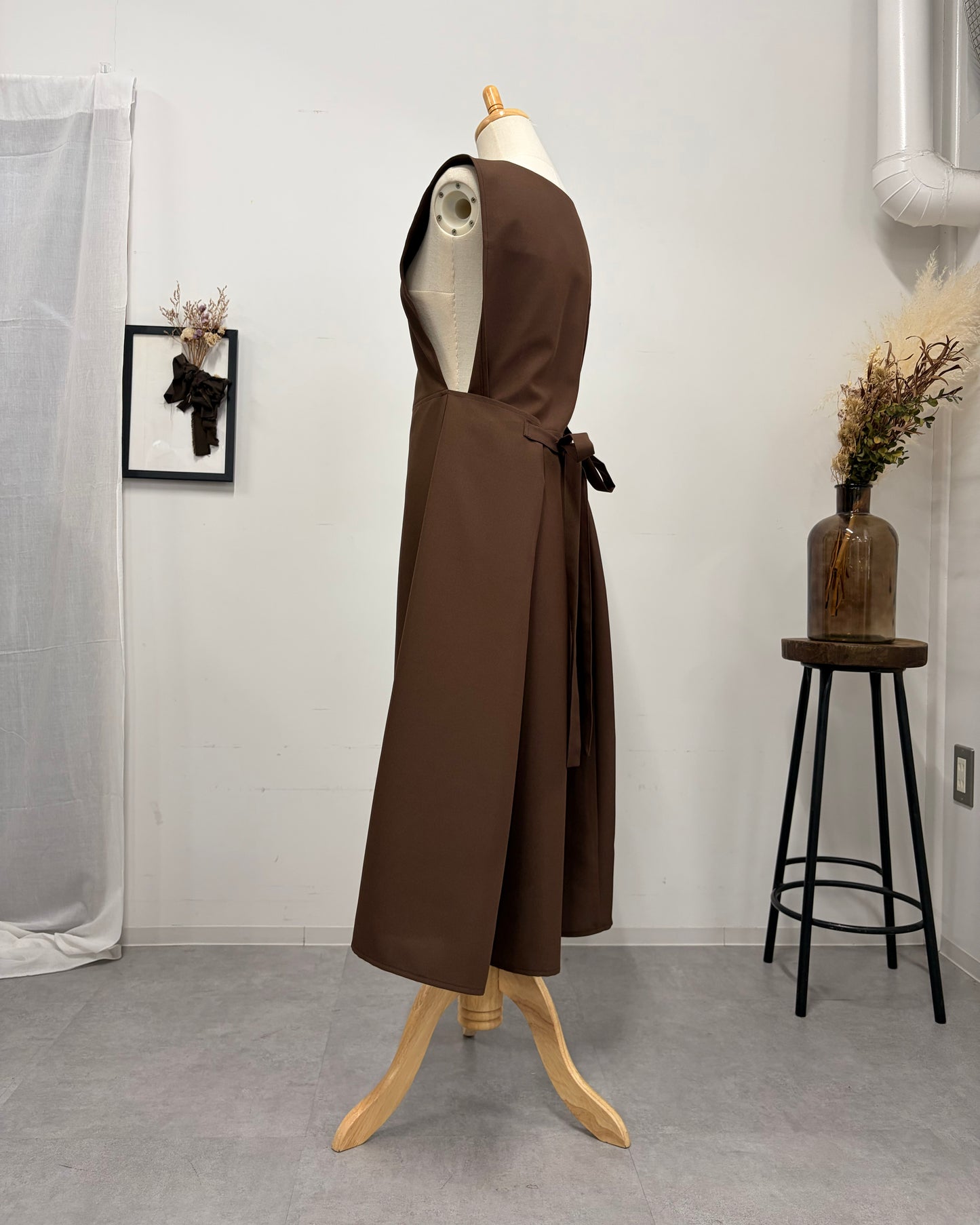 オーラエプロンドレス dark brown