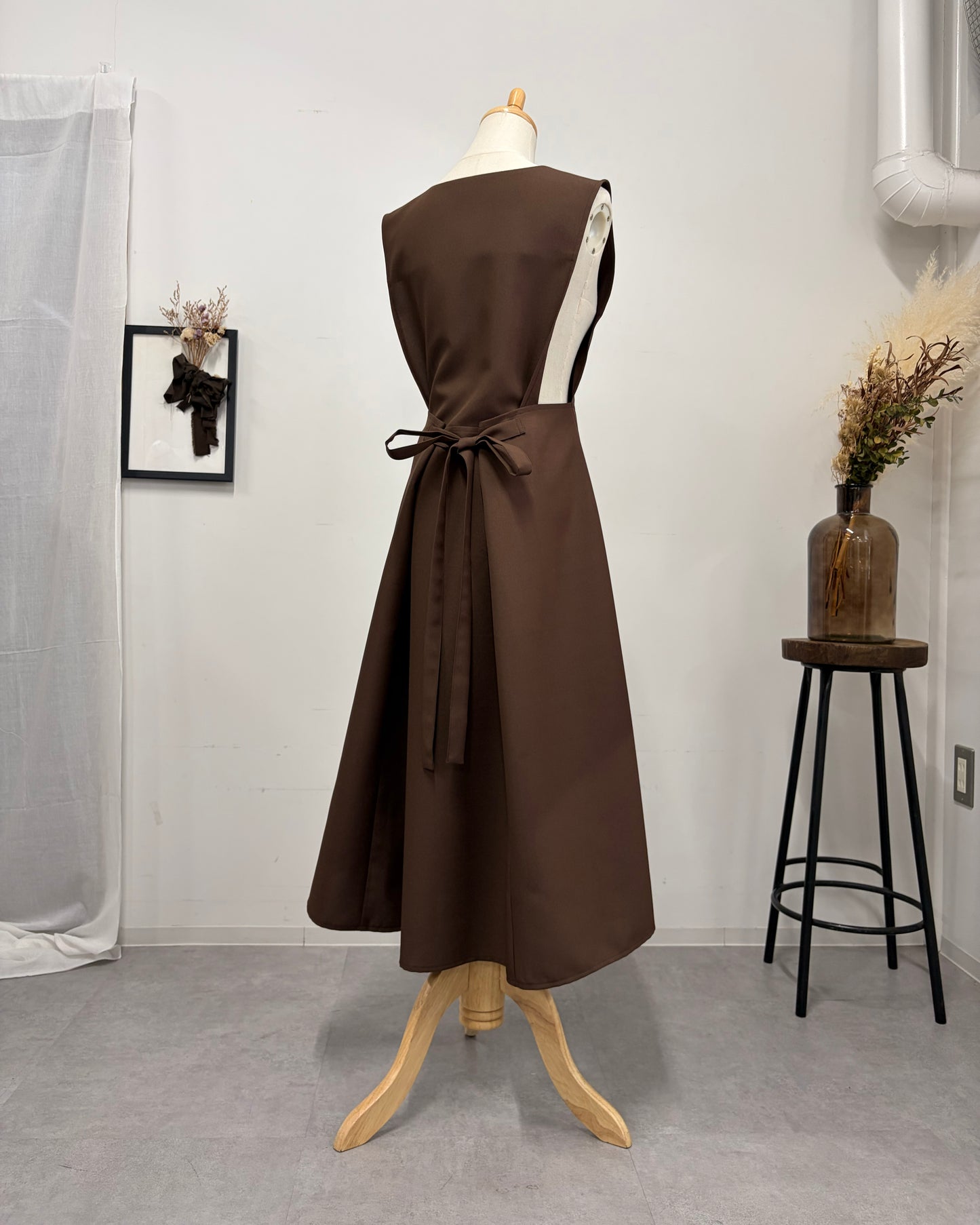 オーラエプロンドレス dark brown