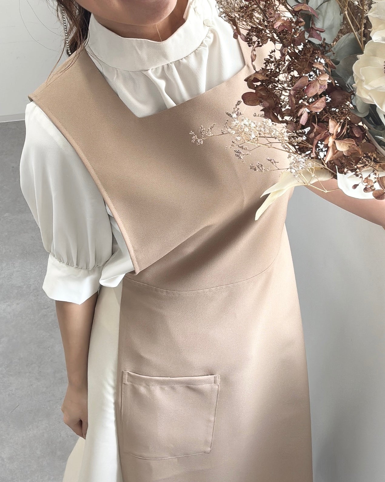 オーラエプロンドレス moca brown