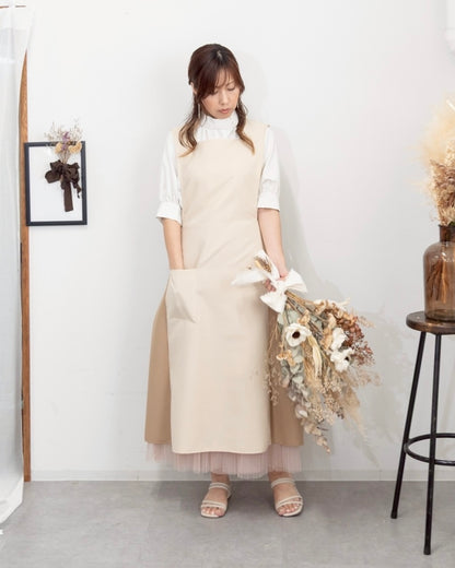 オーラエプロンドレス vanilla beige