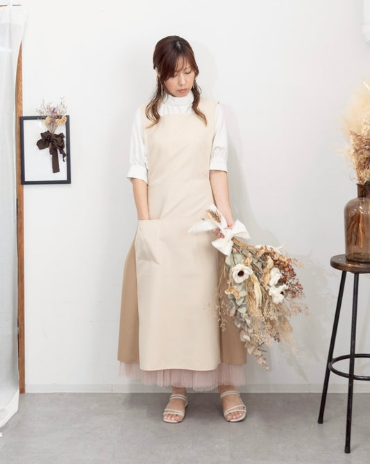 オーラエプロンドレス vanilla beige