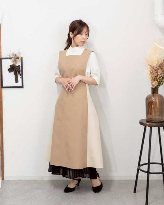 オーラエプロンドレス moca brown