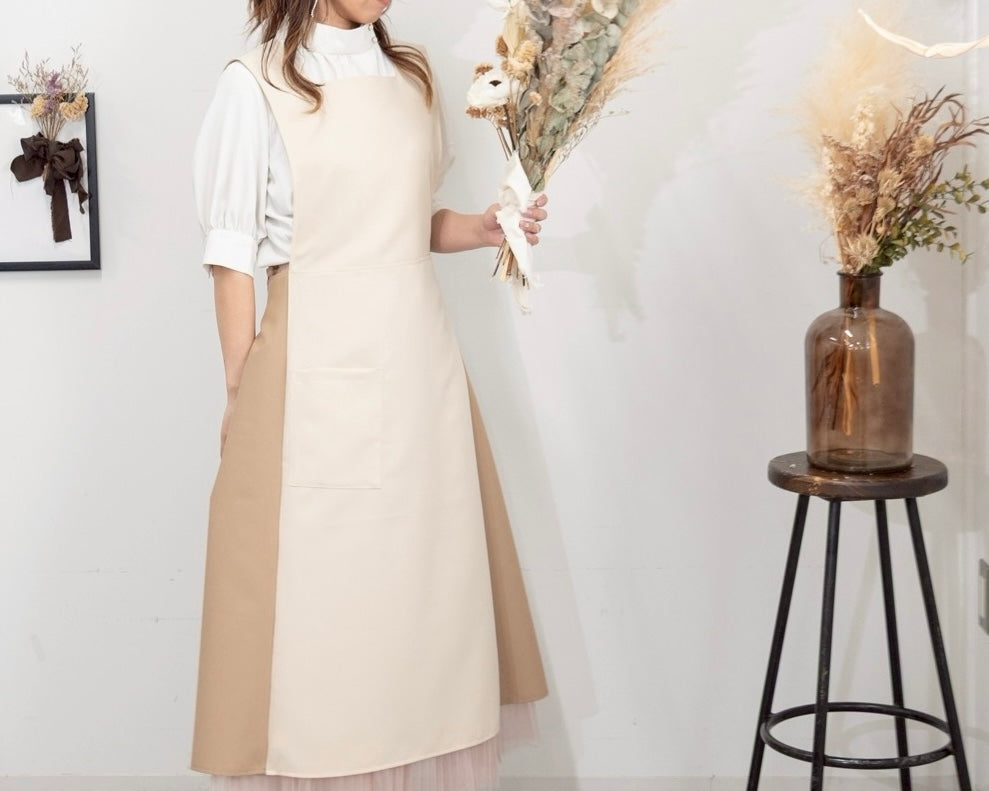 オーラエプロンドレス vanilla beige
