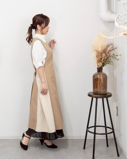 オーラエプロンドレス moca brown