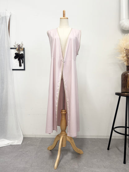 レイヤーエプロンドレス dusty pink