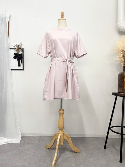チュニックエプロンドレス dusty pink