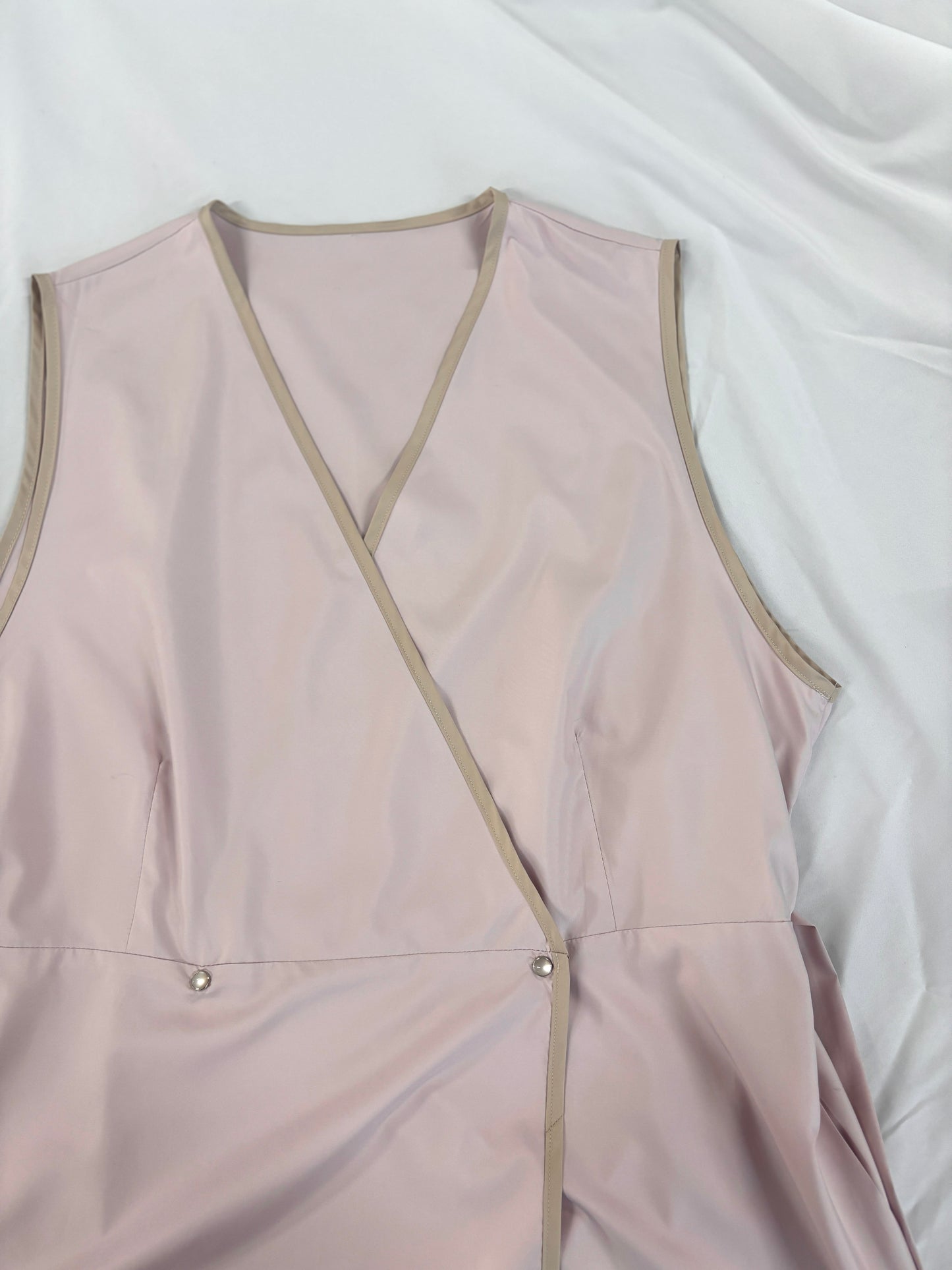 レイヤーエプロンドレス dusty pink