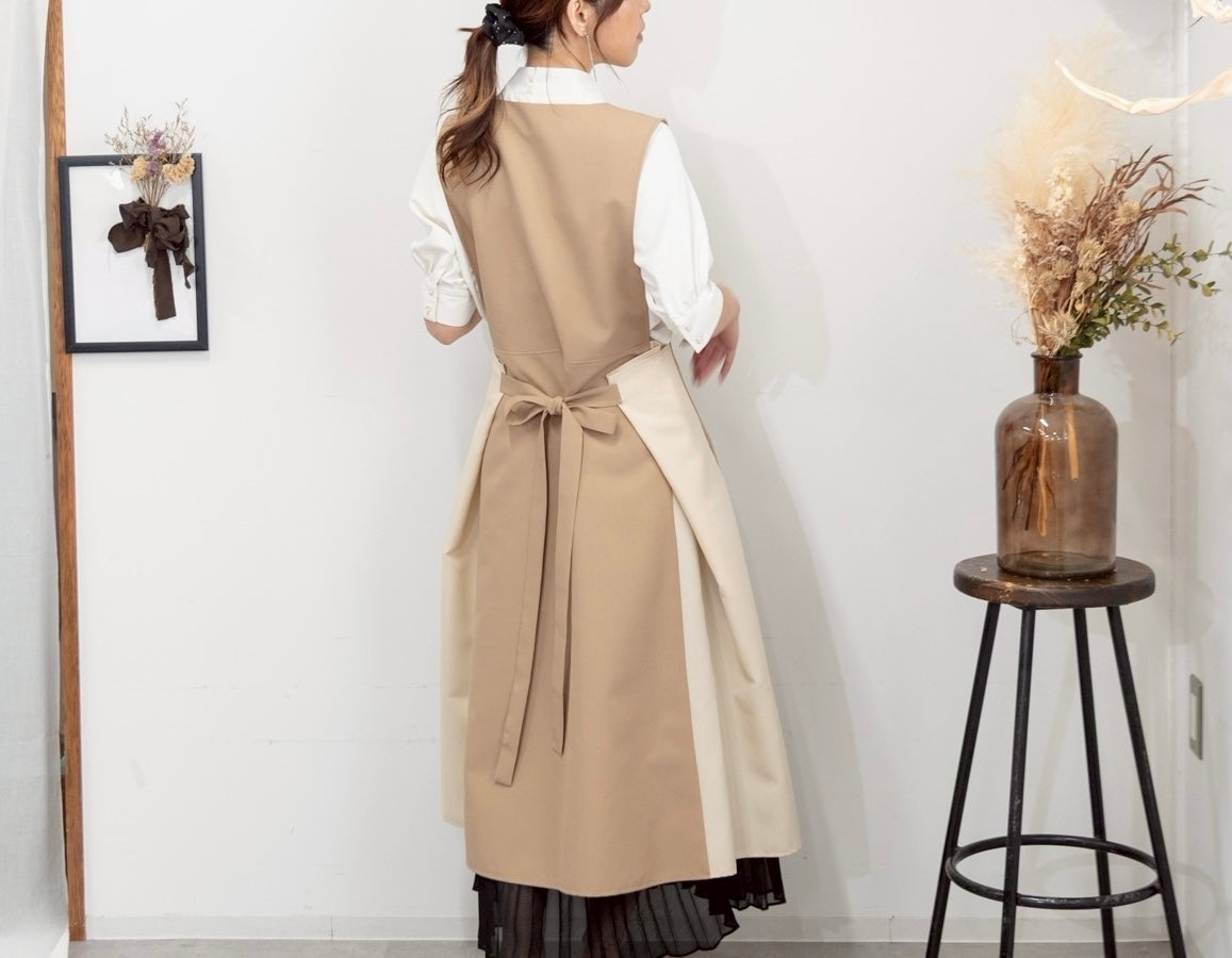 オーラエプロンドレス moca brown