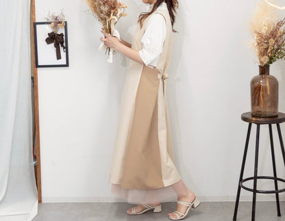 オーラエプロンドレス vanilla beige