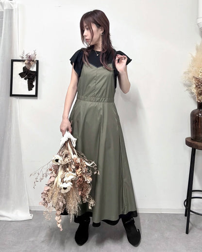 キャミソールエプロンドレス khaki