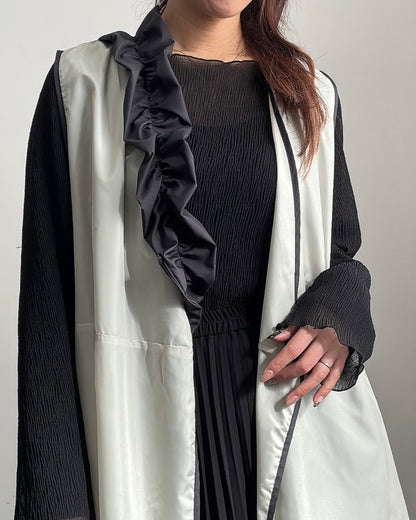 アシメフリルエプロンドレス light gray