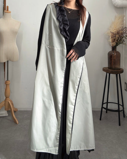 アシメフリルエプロンドレス light gray