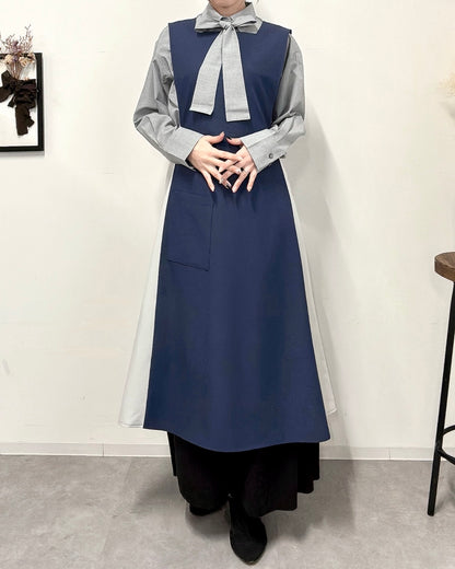 オーラエプロンドレス navy