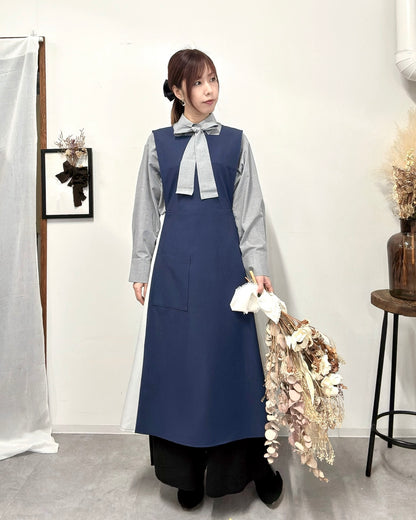 オーラエプロンドレス navy
