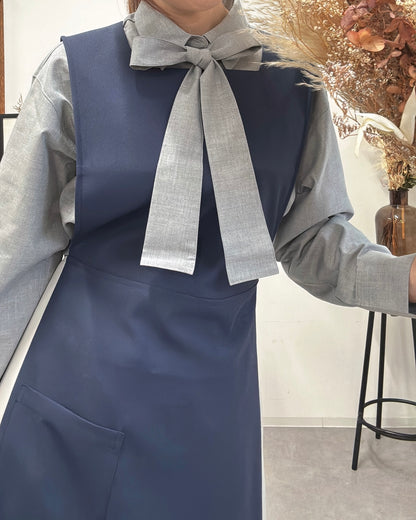 オーラエプロンドレス navy