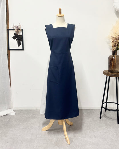 オーラエプロンドレス navy