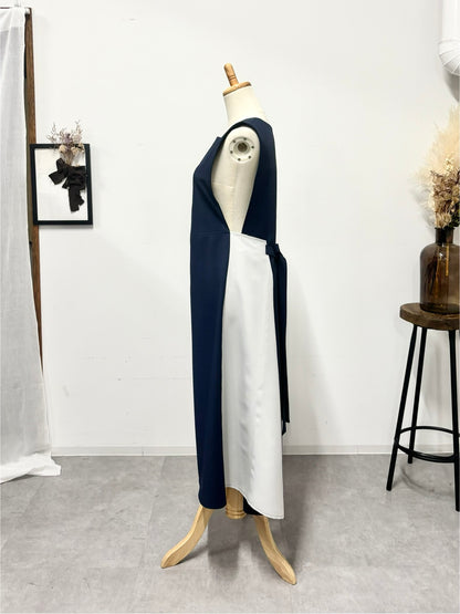 オーラエプロンドレス navy