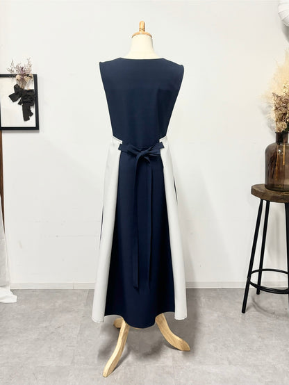 オーラエプロンドレス navy