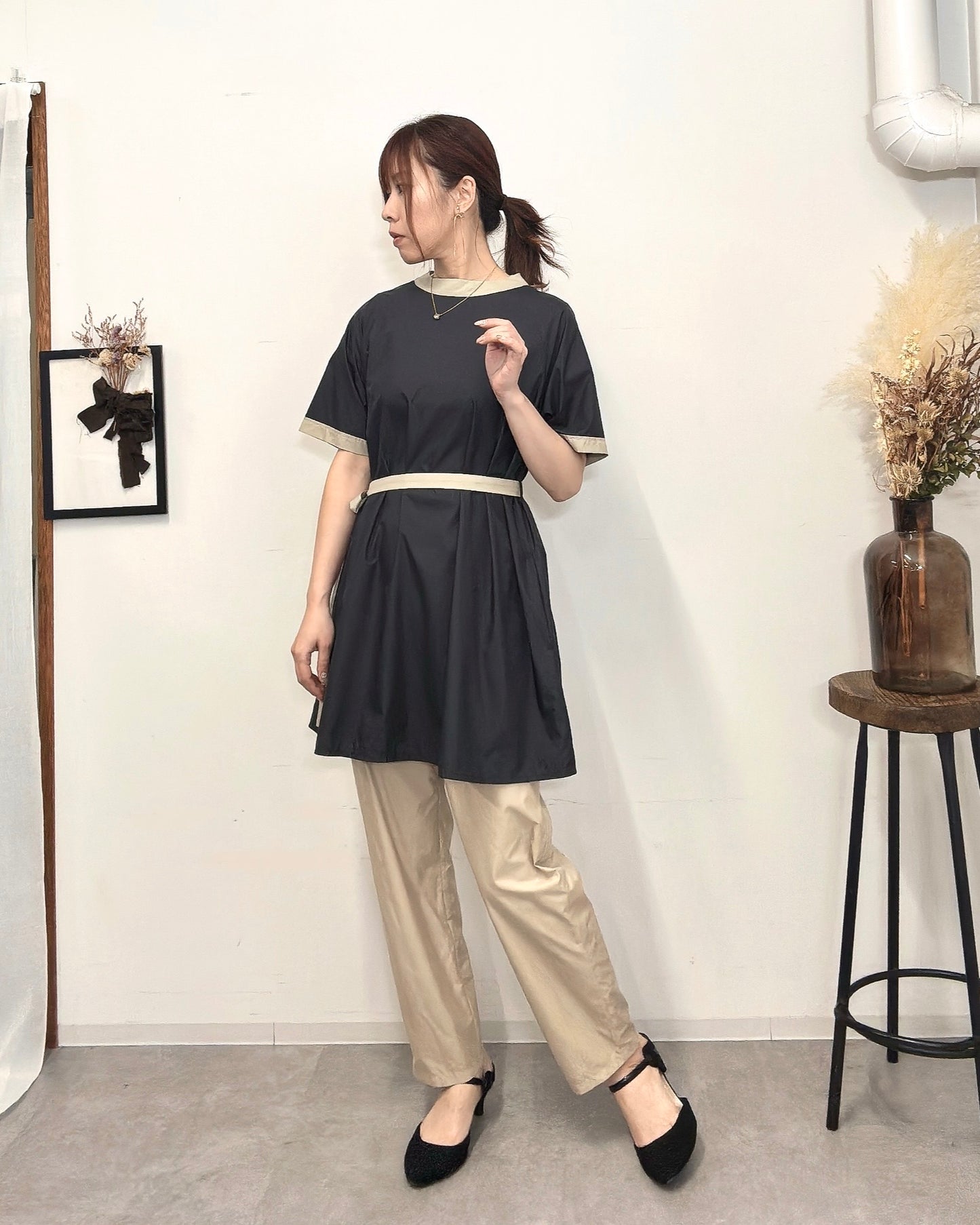 テーパードパンツ beige / khaki / black