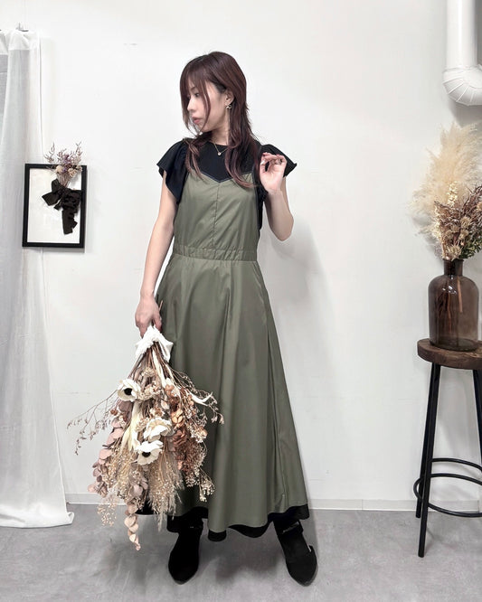 キャミソールエプロンドレス khaki