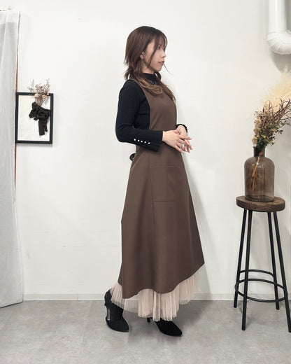 オーラエプロンドレス dark brown