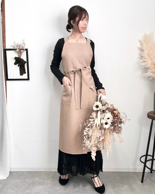 アジャストエプロンドレス moca brown