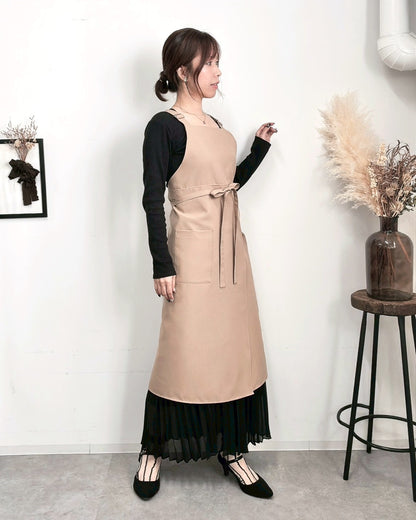 アジャストエプロンドレス moca brown